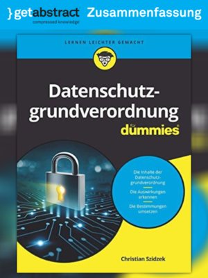 cover image of Datenschutzgrundverordnung für Dummies (Zusammenfassung)